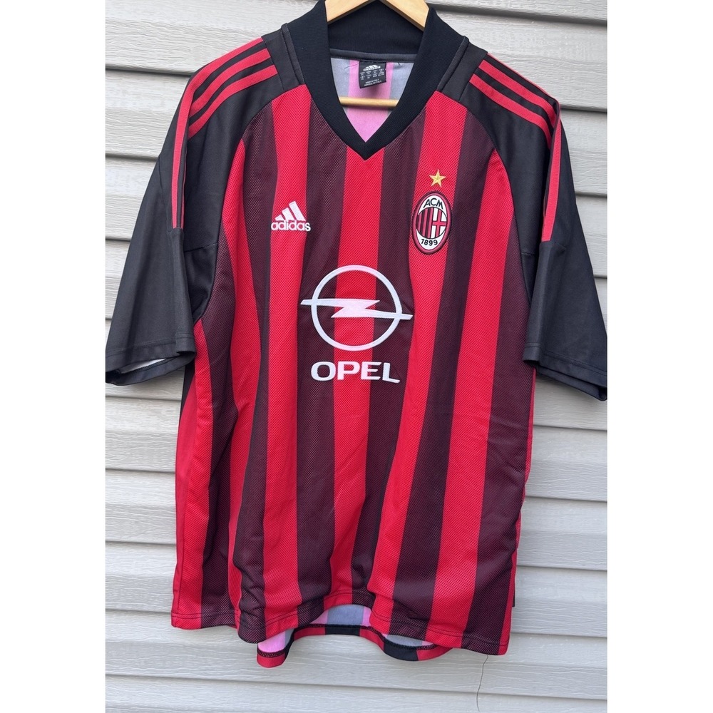 Vintage Milan 2002-2003 Home Soccer Jersey Football Shirt Kit Size XL